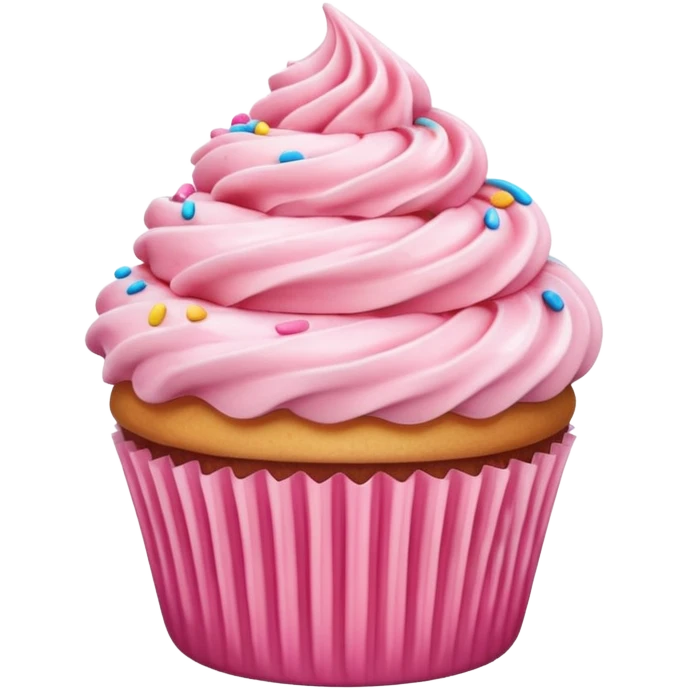 Cupcake with pink icing emoji