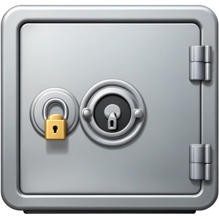 metal safe with lock emoji