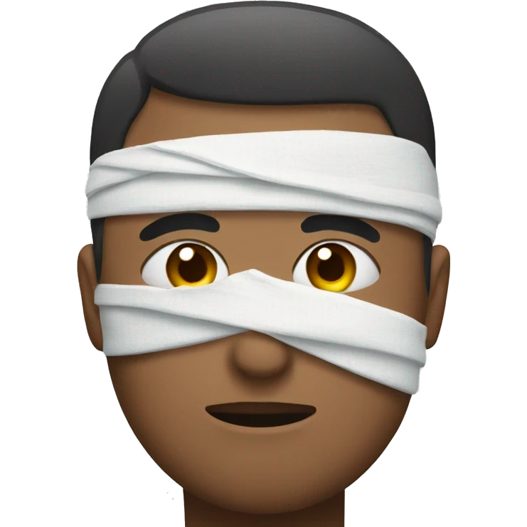 bandaged eye on face emoji