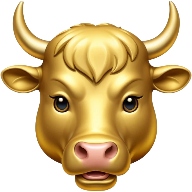 bull gold emodji vector emoji
