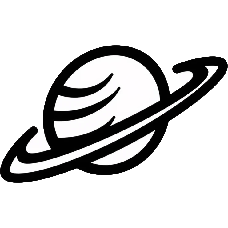 modern space agency logo with planet and satellite emoji