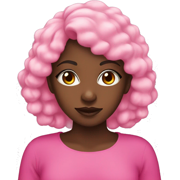 black girl in pink  emoji