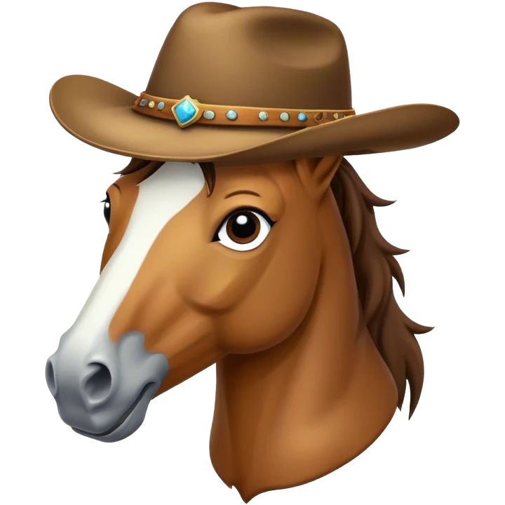horse emoji wearing cowboy hat  emoji