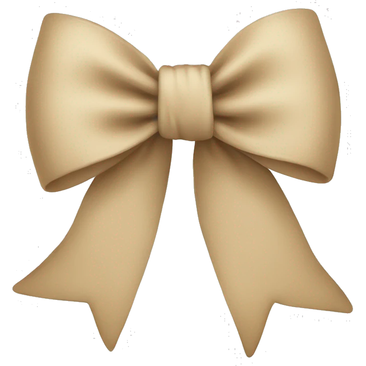 Beige bow emoji