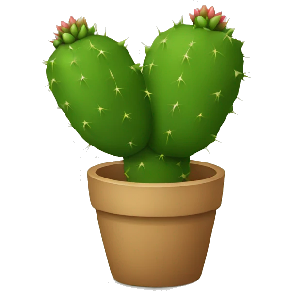 single round Nopal without pot emoji
