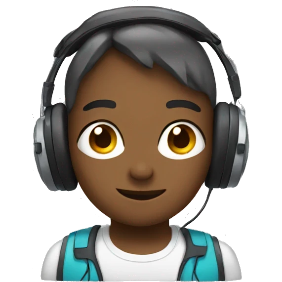 Bow with headset emoji