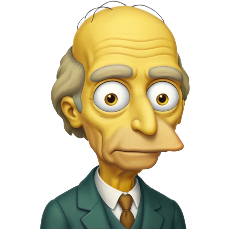 Mr. Burns, simpson, yellow skin tone, very very very long nose. emoji