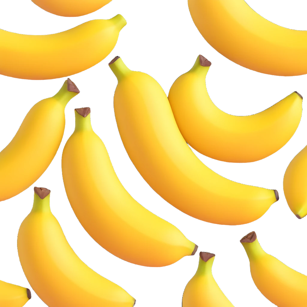 bright yellow banana, highly realistic and detailed, resembling a real fruit emoji, suitable as a sprite for a fruit ninja game emoji
