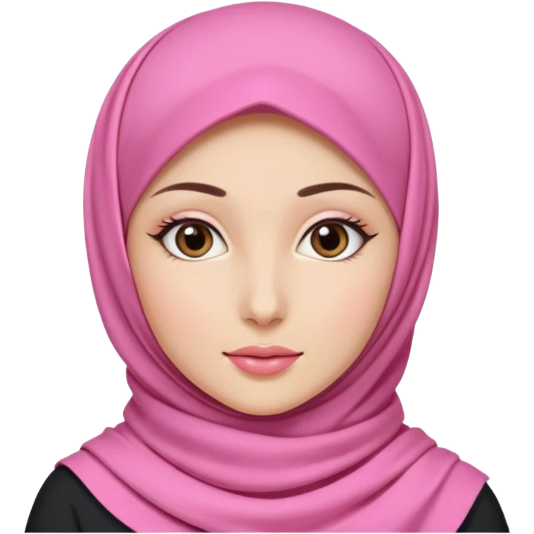 pink hijab woman, beautiful and aesthetic  emoji