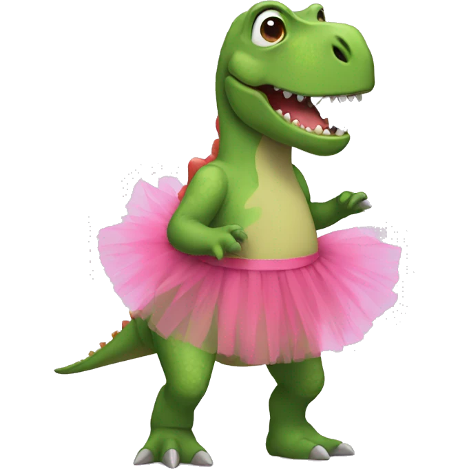 Dinosaur in a tutu  emoji