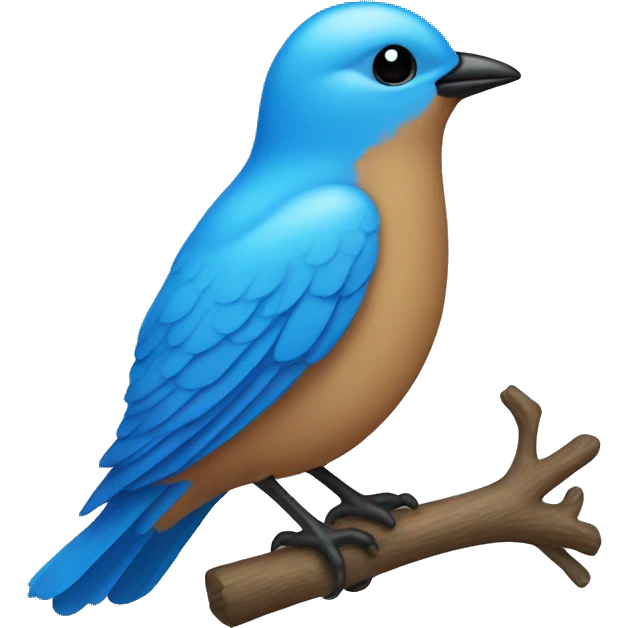 Twitter blue bird emoji
