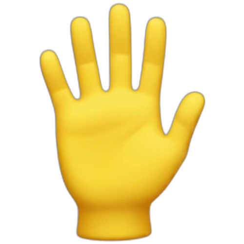 yellow hand waving emoji