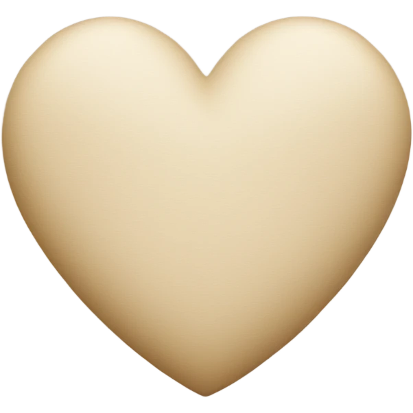 Beige heart  emoji