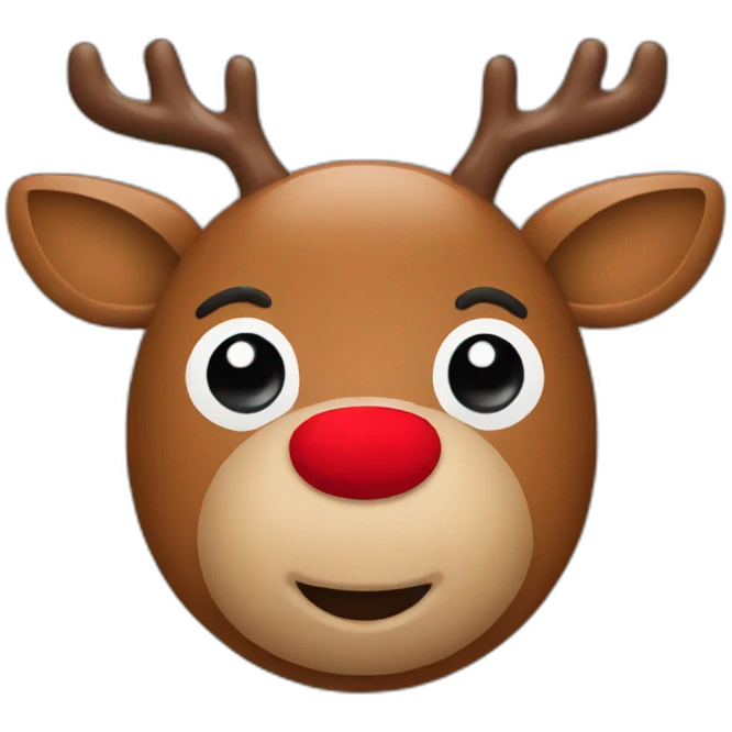 rudolph with red nose face emoji
