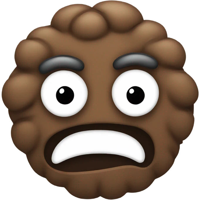 Poop emoji looking mad  emoji