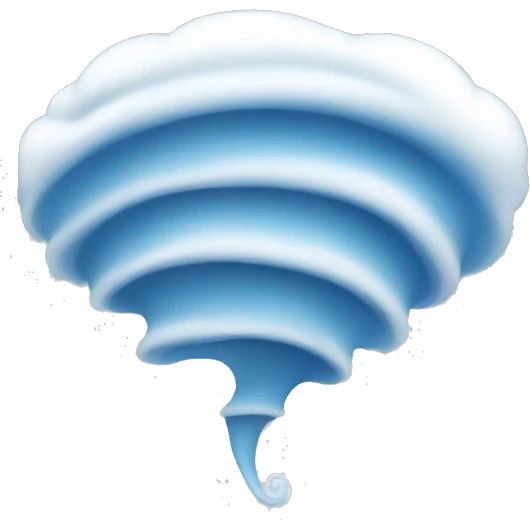 blue white soft transparent tornado emoji