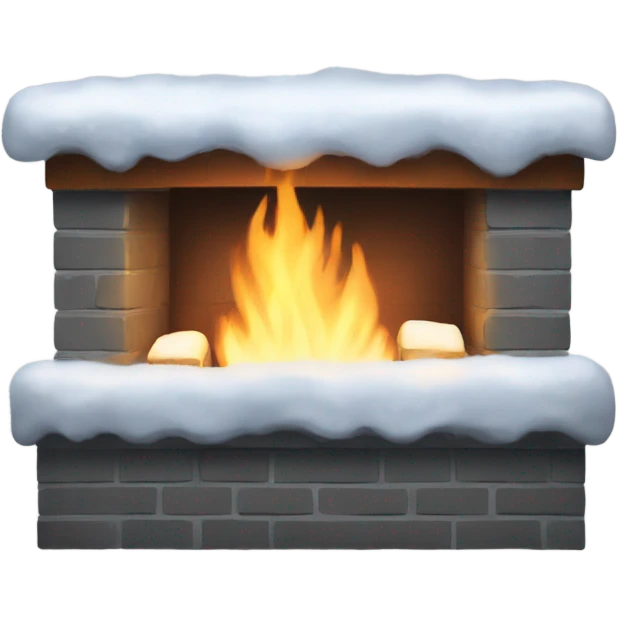 Fireplace in the snow emoji