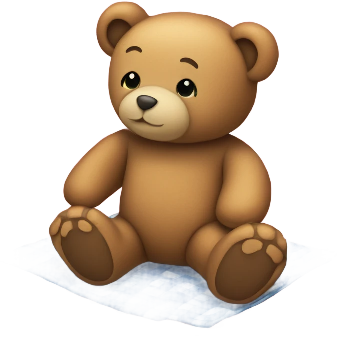 Teddy bear on a picnic blanket  emoji