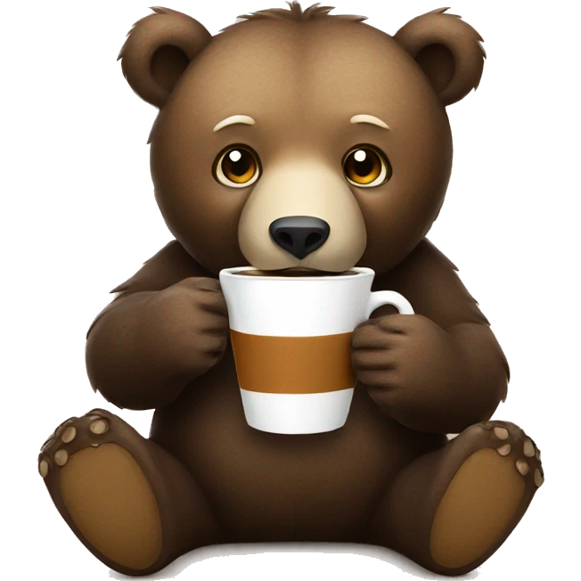 bear drinking coffee emoji