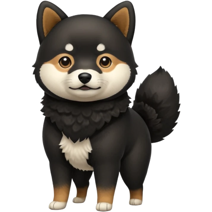 a black shiba inu emoji