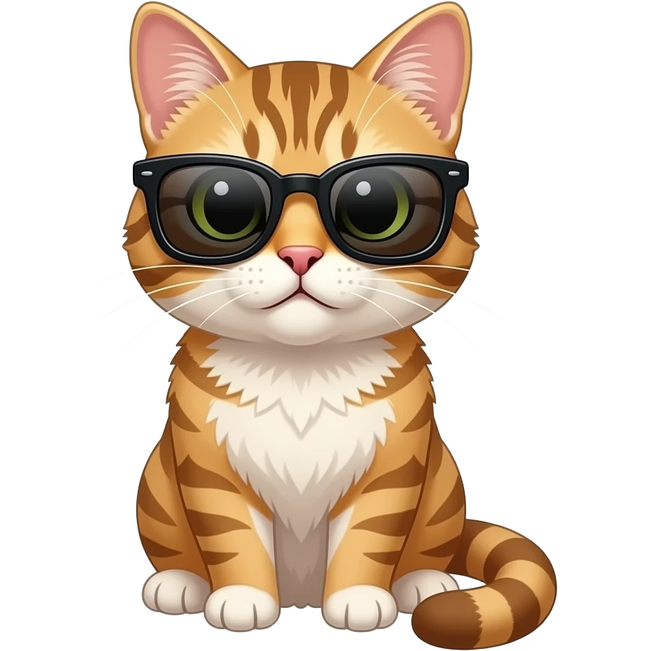 Cat wearing sunglasses emoji