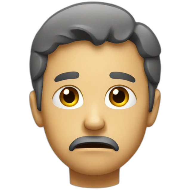worried face emoji