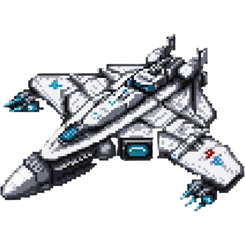 Battleship-style space cruiser with weapons and armor plating emoji