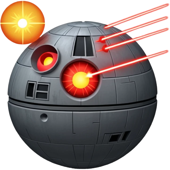 Death star firing at usa emoji