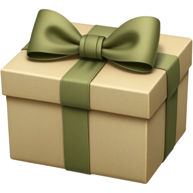 khaki bow box emoji