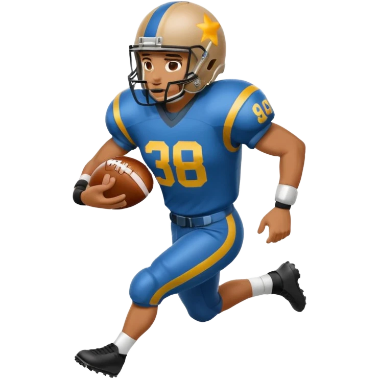 Football player Stiff arm while running away emoji