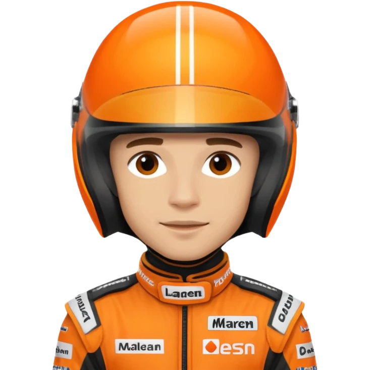 Lando Norris in mclaren race outfit emoji