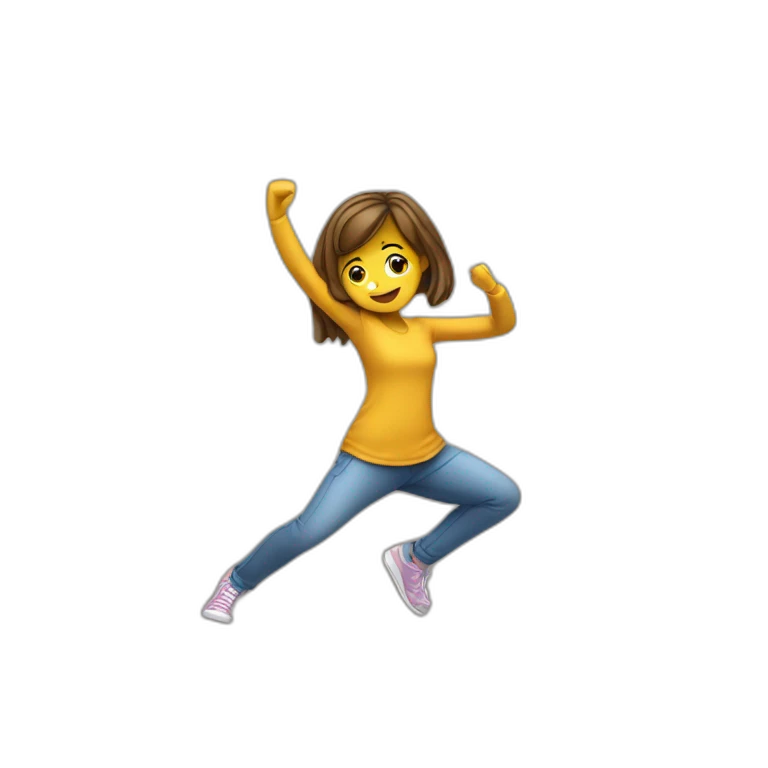 Fille qui fait un dab emoji