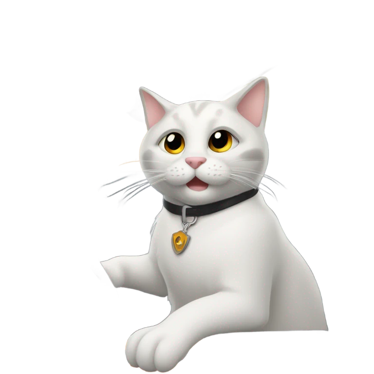 A cat driving a car emoji