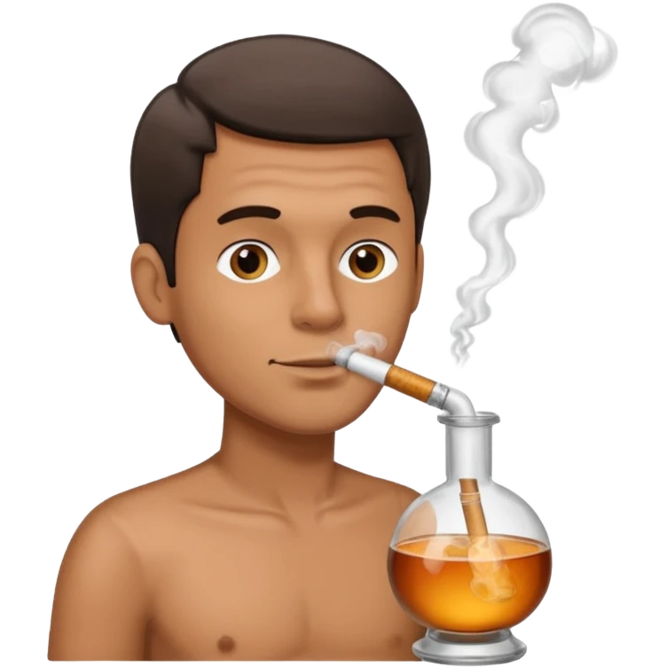 Man smoking from pong emoji