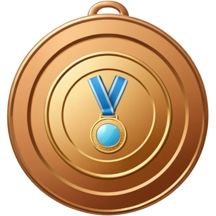 gold medal with bandage and a magnified engraved on it emoji