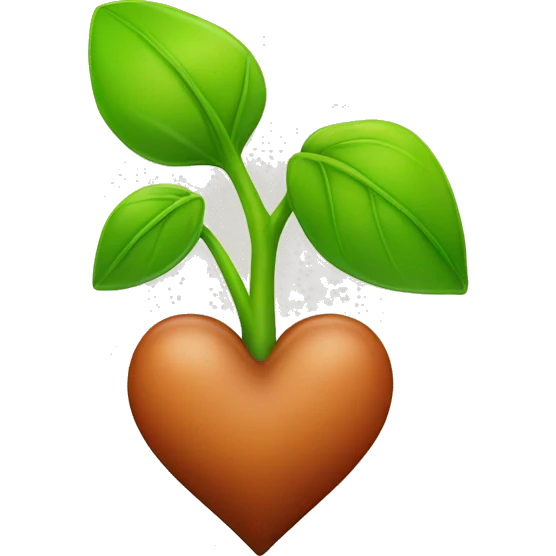 heart shape seed with Sprout emoji