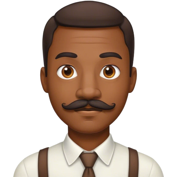 Black man with mustace emoji
