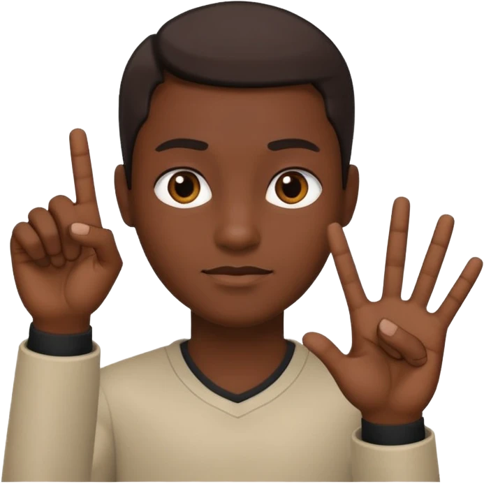 🫥+🤟🏾 emoji