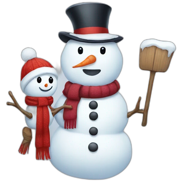 snowman and snow woman emoji