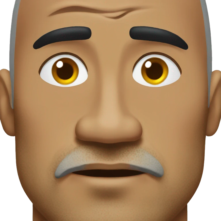 The rock raising its eyebrow emoji
