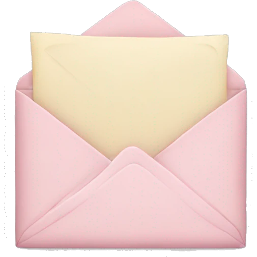 pastel pink envelope emoji