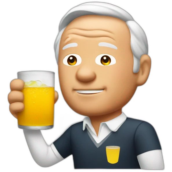 arnold palmer drinking an arnold palmer emoji