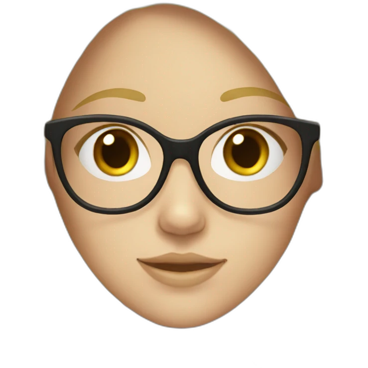 white trad girl with glasses and blonde hair emoji