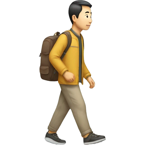 A Chinese man Taking a walk emoji
