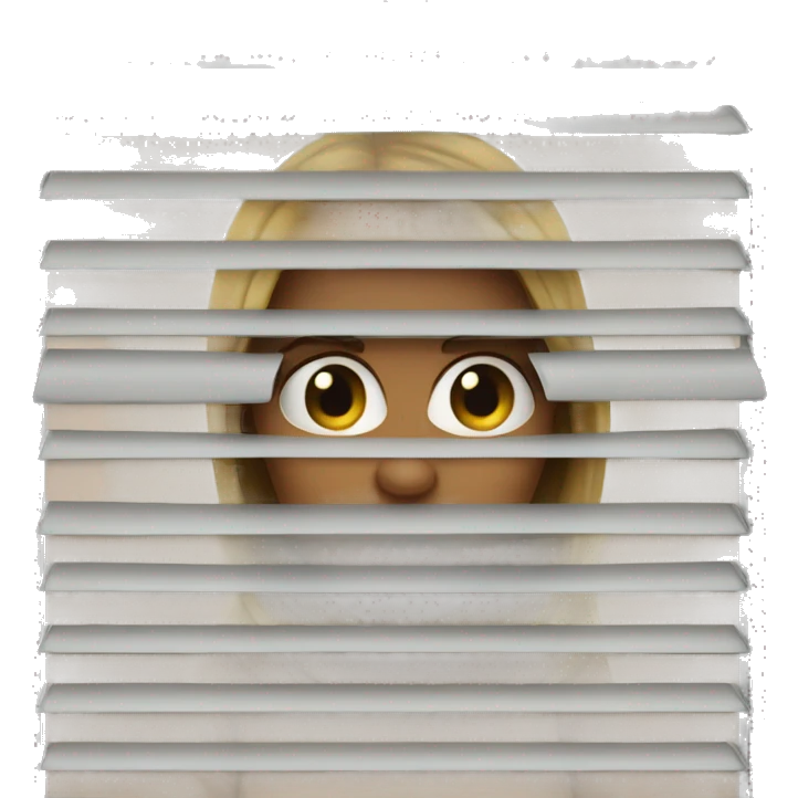 Peeking through the blinds emoji