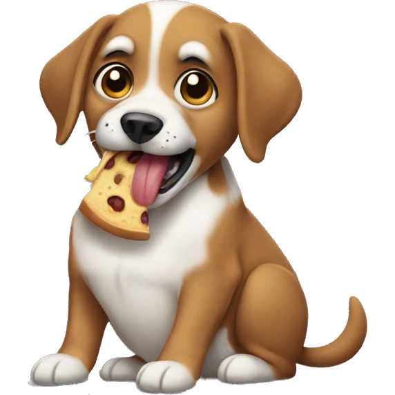 Perro comiendo  emoji