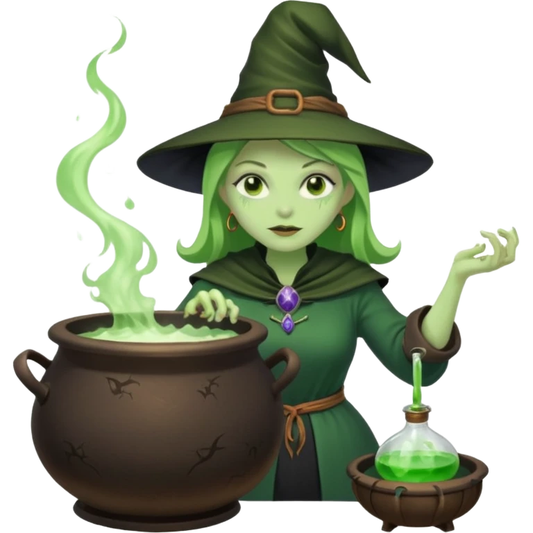 green witch cooking potion emoji