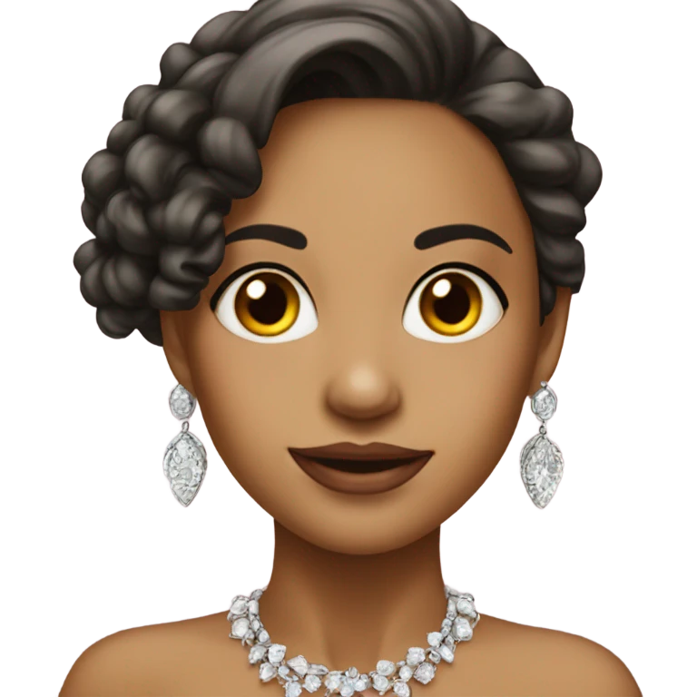 realistic girl with earring jewelry emoji