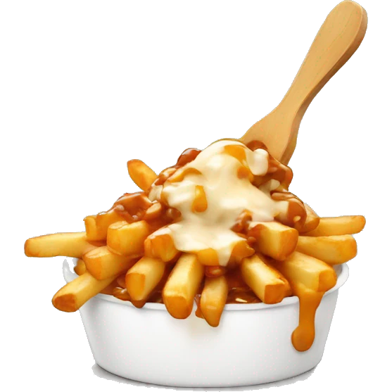 Poutine qui mange un poutine emoji
