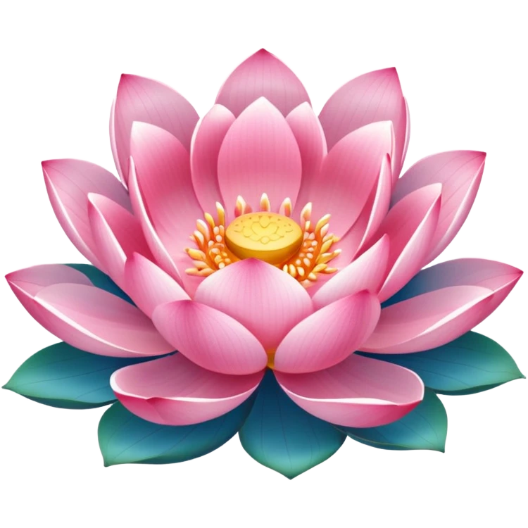 lotus flower with calm waves around emoji
